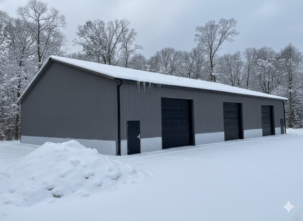 Snow Loads and Frost Lines: Engineering Post Frame Buildings for Indiana and Michigan Winters
